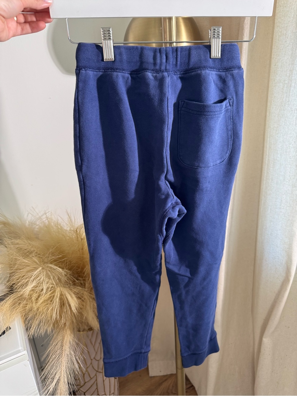 J. Crew Crewcuts Boys Slim Zip-Pocket Sweatpants - Navy Blue | 10 - Picture 5 of 5